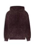 Acid Washed Hoodie: Deep Maroon