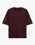 Heavyweight Oversized Tee - Deep Maroon