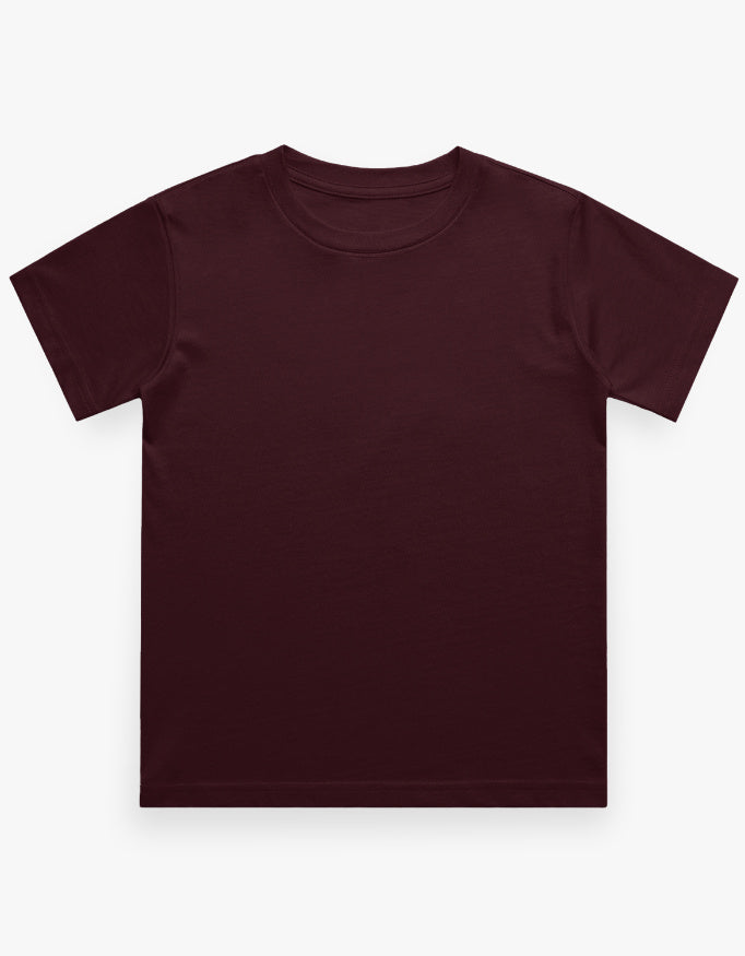 Boys Regular Tee - Deep Maroon