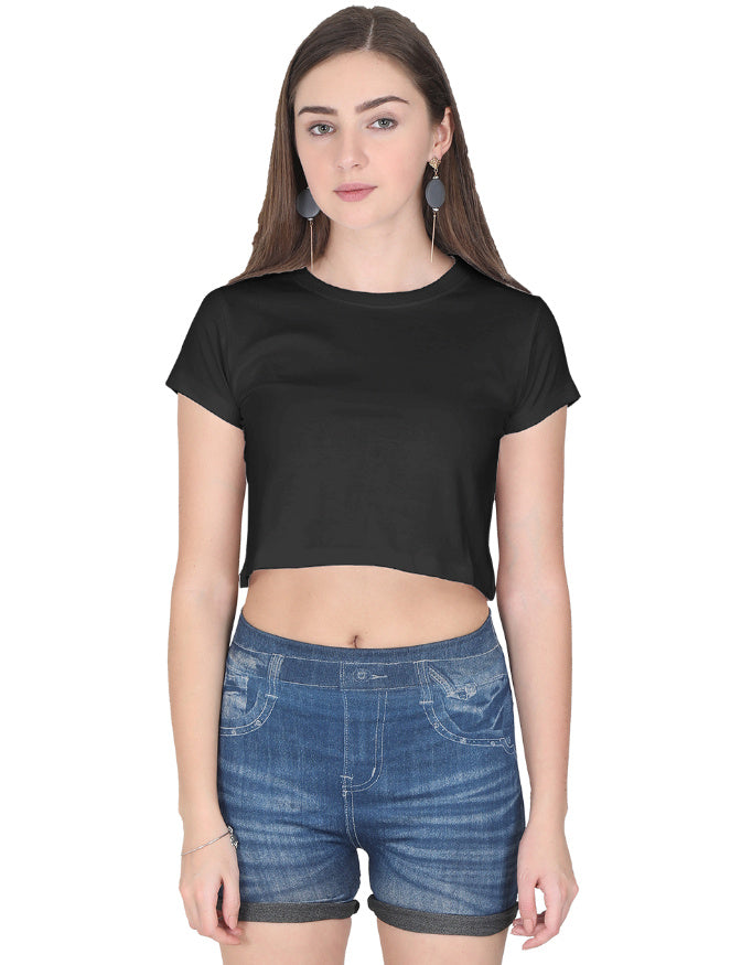 Crop Tee: Black
