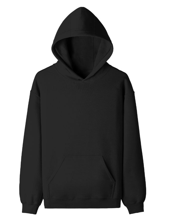 Terry Pullover Hoodie: Black