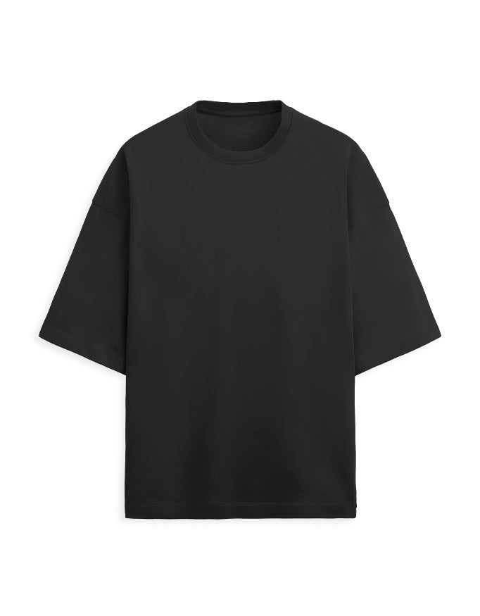 Terry Oversized Tee: Black