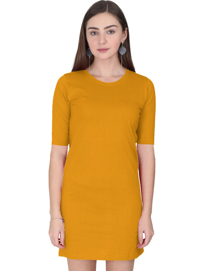 T-Shirt Dress: Deep Saffron
