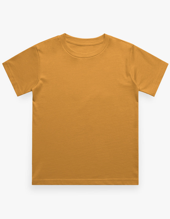 Boys Regular Tee - Deep Saffron