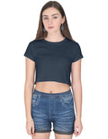 Crop Tee: Navy Blue