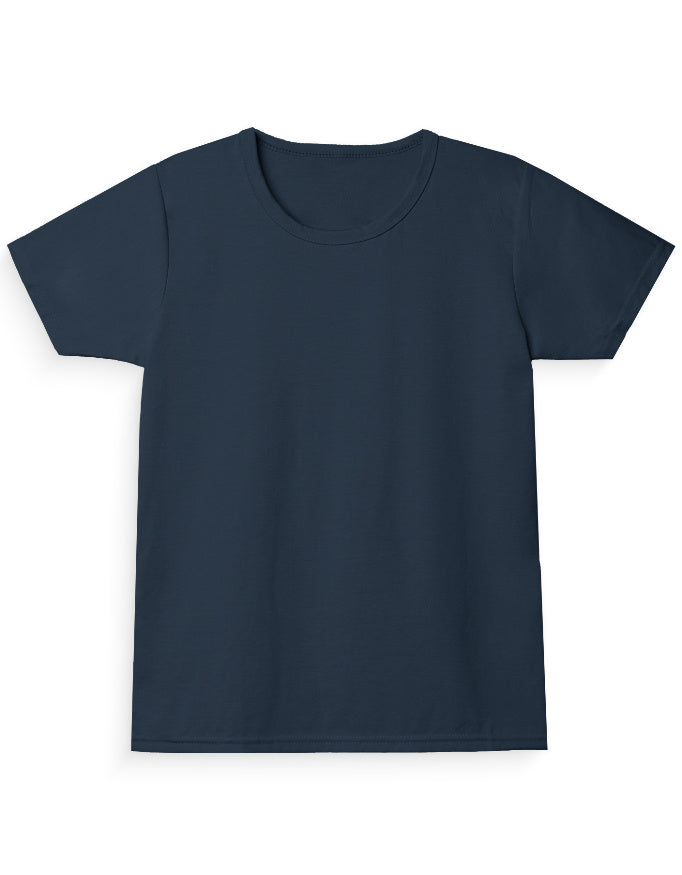 Girl's Regular Tee: Navy Blue