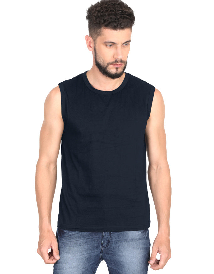 Muscle Tee: Navy Blue