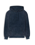 Acid Washed Hoodie: Navy Blue