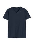 V Neck Tee: Navy Blue