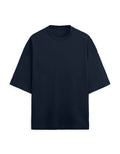Terry Oversized Tee: Navy Blue