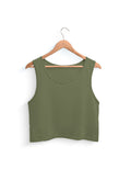 Crop Tank: Olive Green
