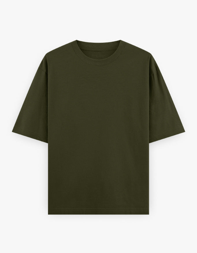 Heavyweight Oversized Tee - Olive Green