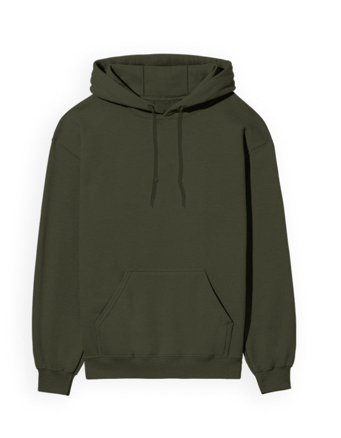 Regular Hoodie: Olive Green