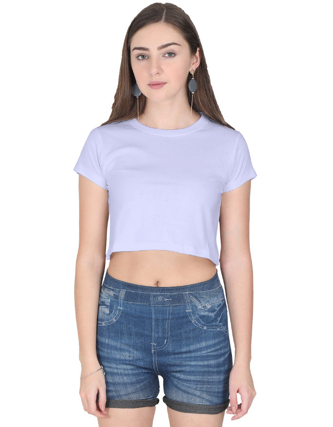 Crop Tee: Soft Lavender