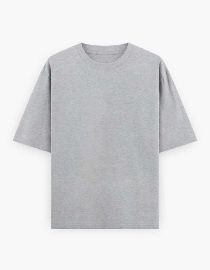 Heavyweight Oversized Tee - Grey Melange