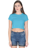 Crop Tee: Aqua Blue