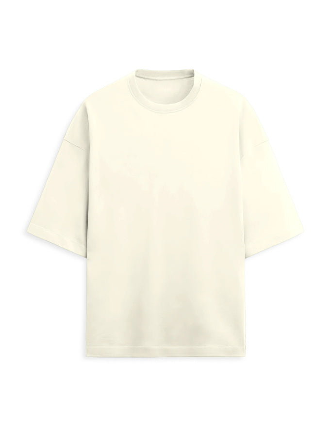 Terry Oversized Tee: Cream White