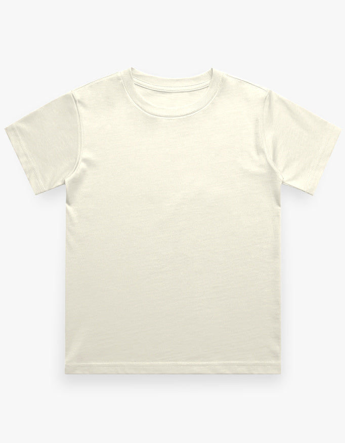 Boys Regular Tees - Cream White
