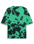 Tie Dye Oversized T-Shirt: Green Black