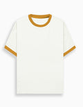 Ringer Vintage Tee: Mustard Yellow Off White