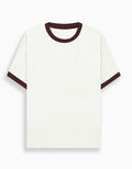 Ringer Vintage Tee: Maroon Off White