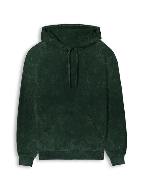 Acid Washed Hoodie: Woodland Green