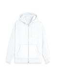 Heavyweight Zipper Hoodie: White