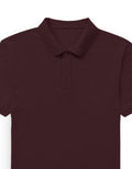 Polo Tee: Deep Maroon