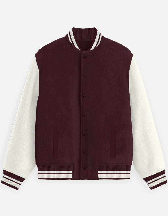 Varsity Jacket: Deep Maroon