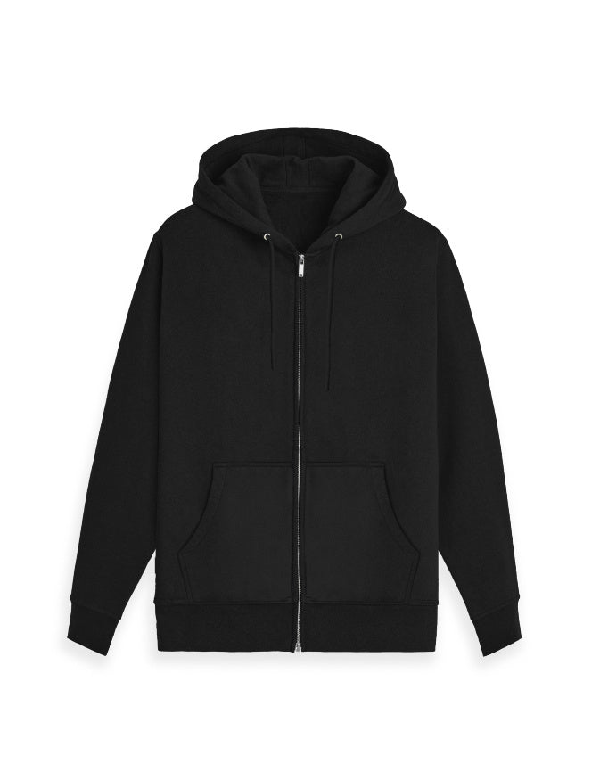 Heavyweight Zipper Hoodie: Black