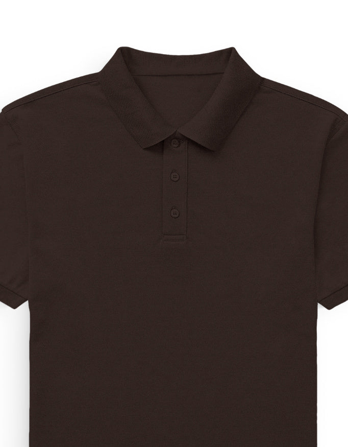 Polo Tee: Coffee Brown
