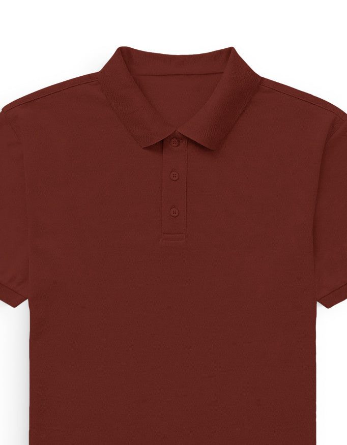 Polo Tee: Earthy Red