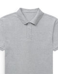 Polo Tee: Grey Melange
