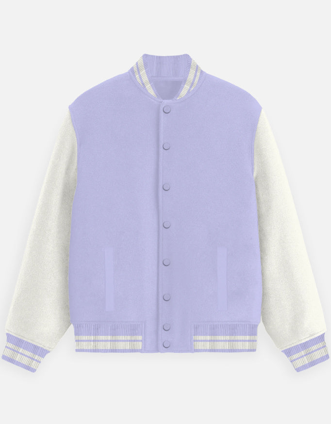 Varsity Jacket: Soft Lavender