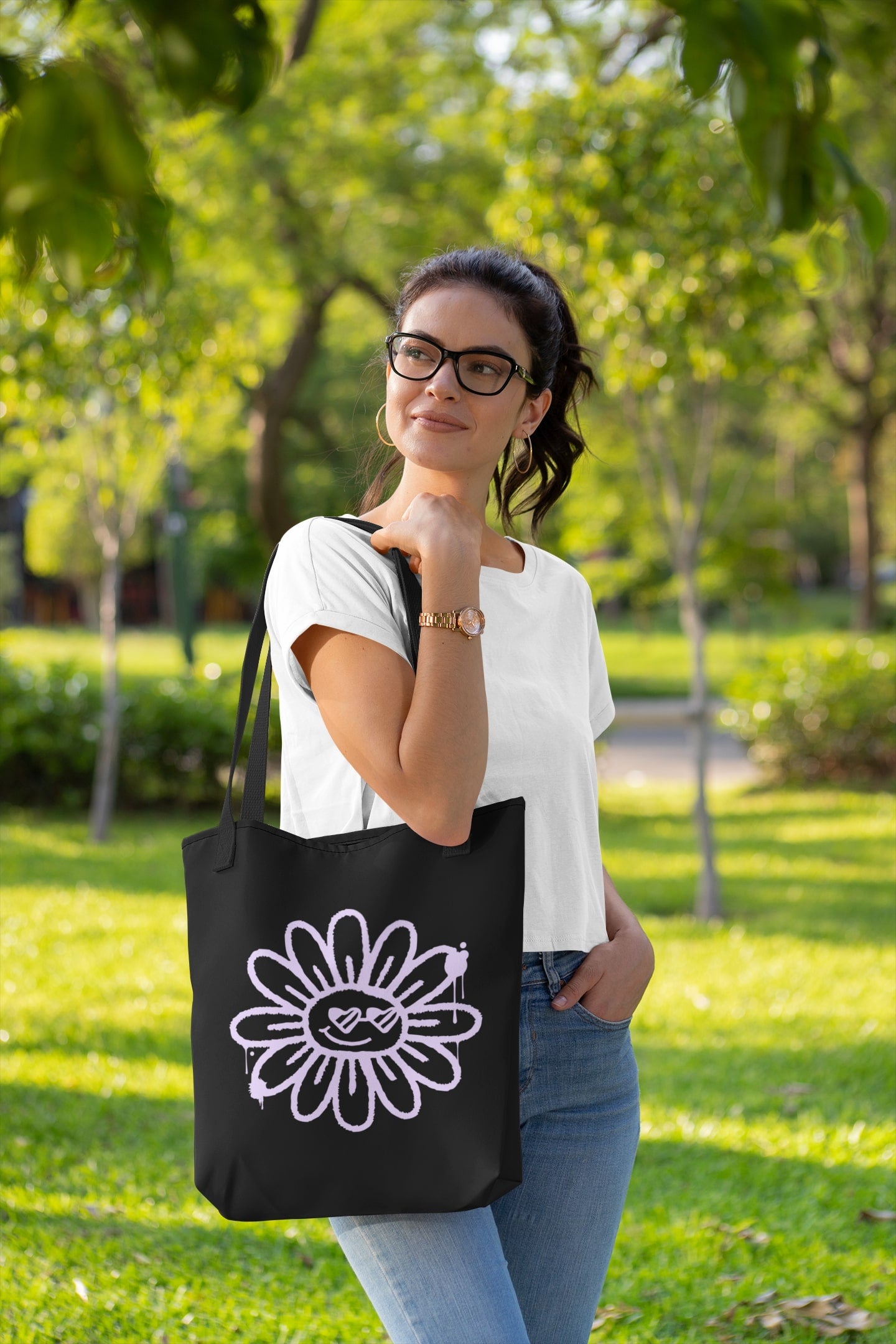 Sunny Shades Zipper Tote Bag
