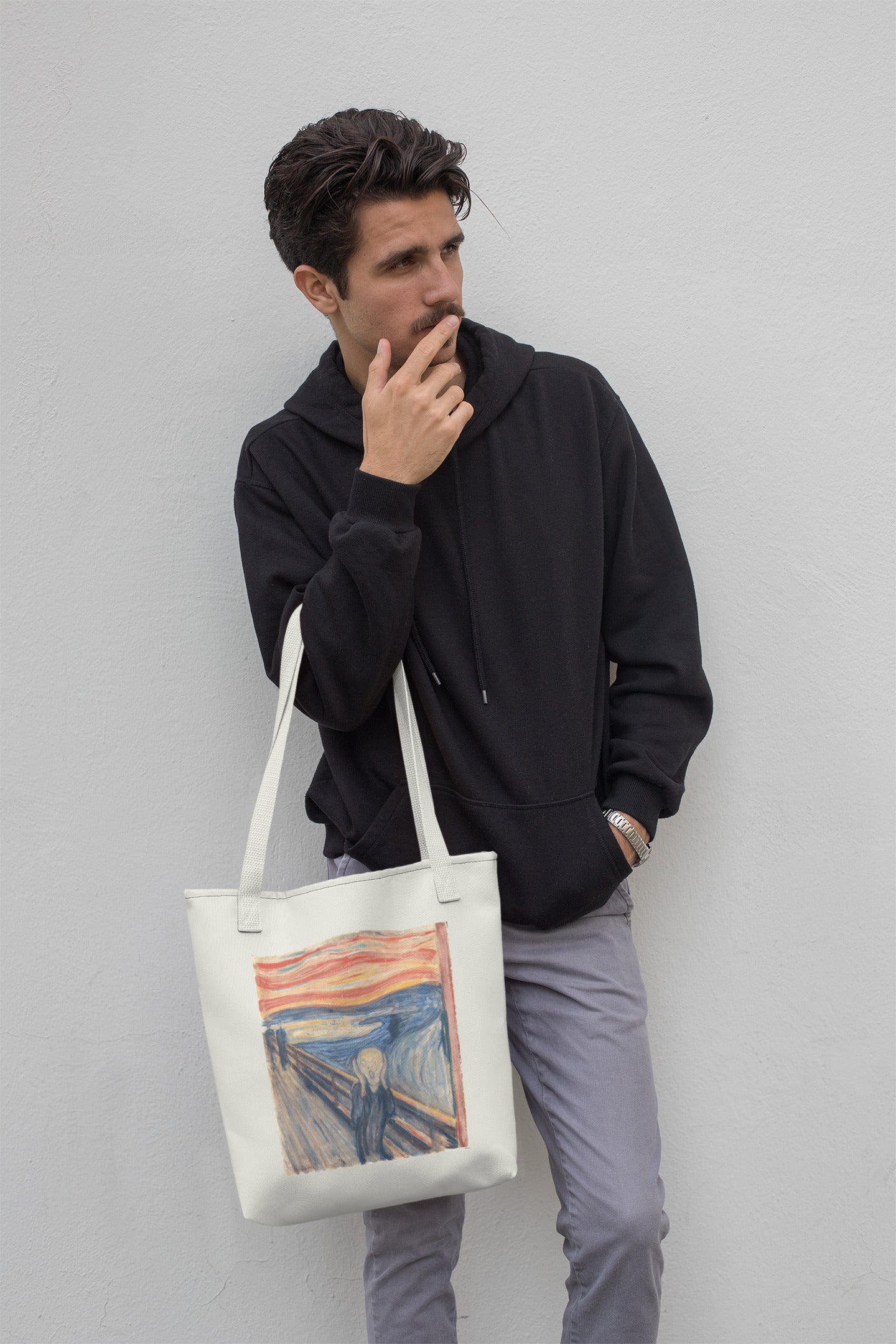 The Scream Zipper Tote Bag
