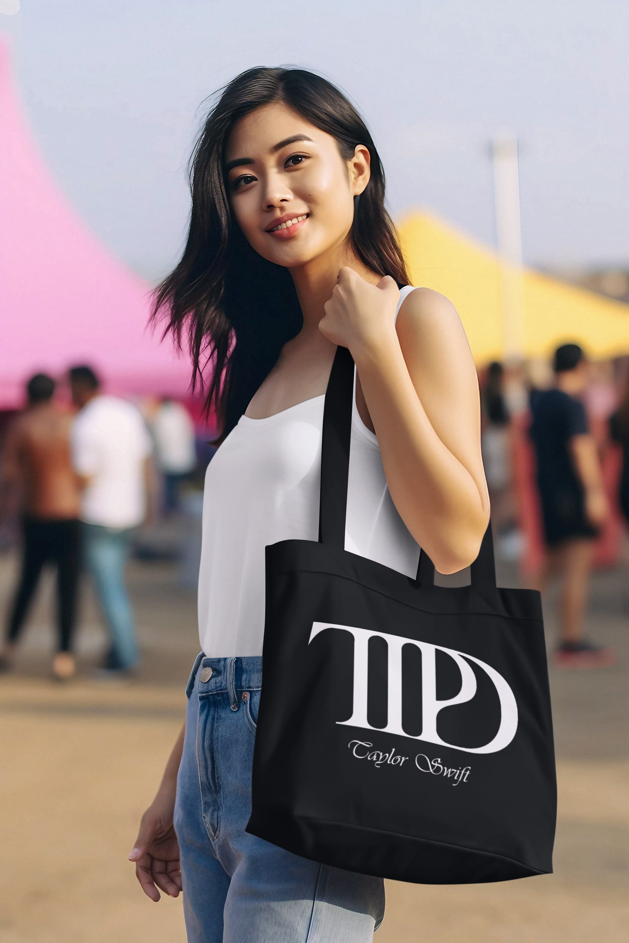 TTPD Signature Monogram Taylor Swift Zipper Tote Bag