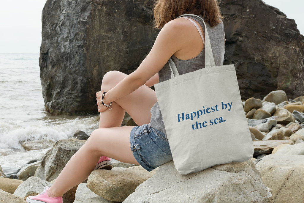 Seaside Bliss Zipper Tote Bag