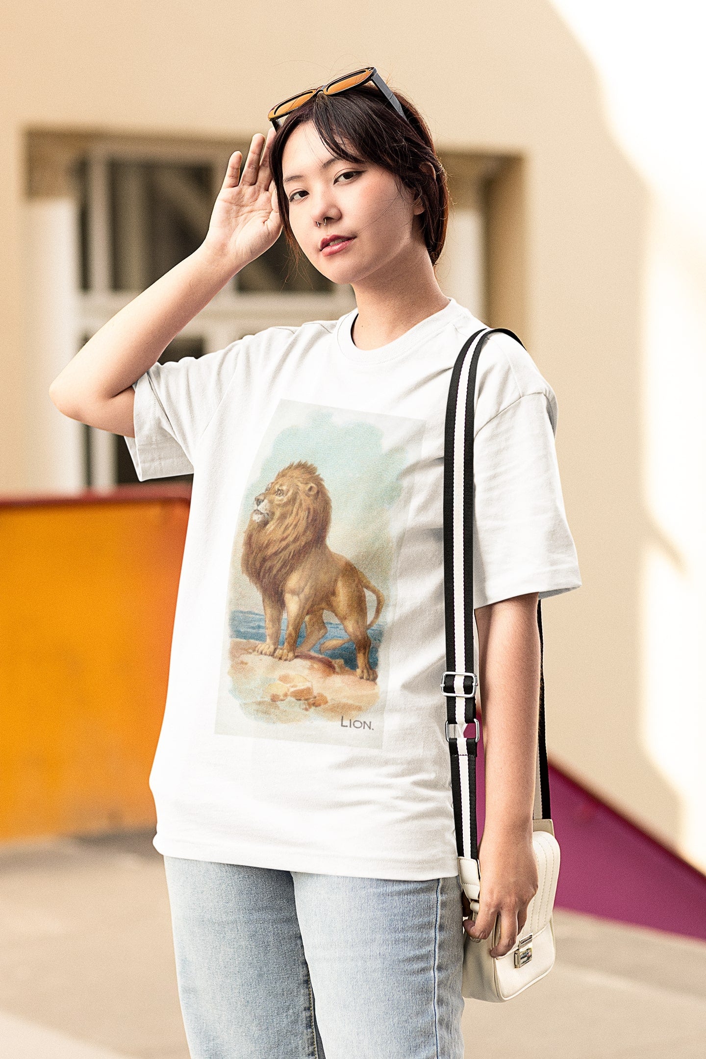 Roar of the Wild: Majestic Lion Oversized T-Shirt