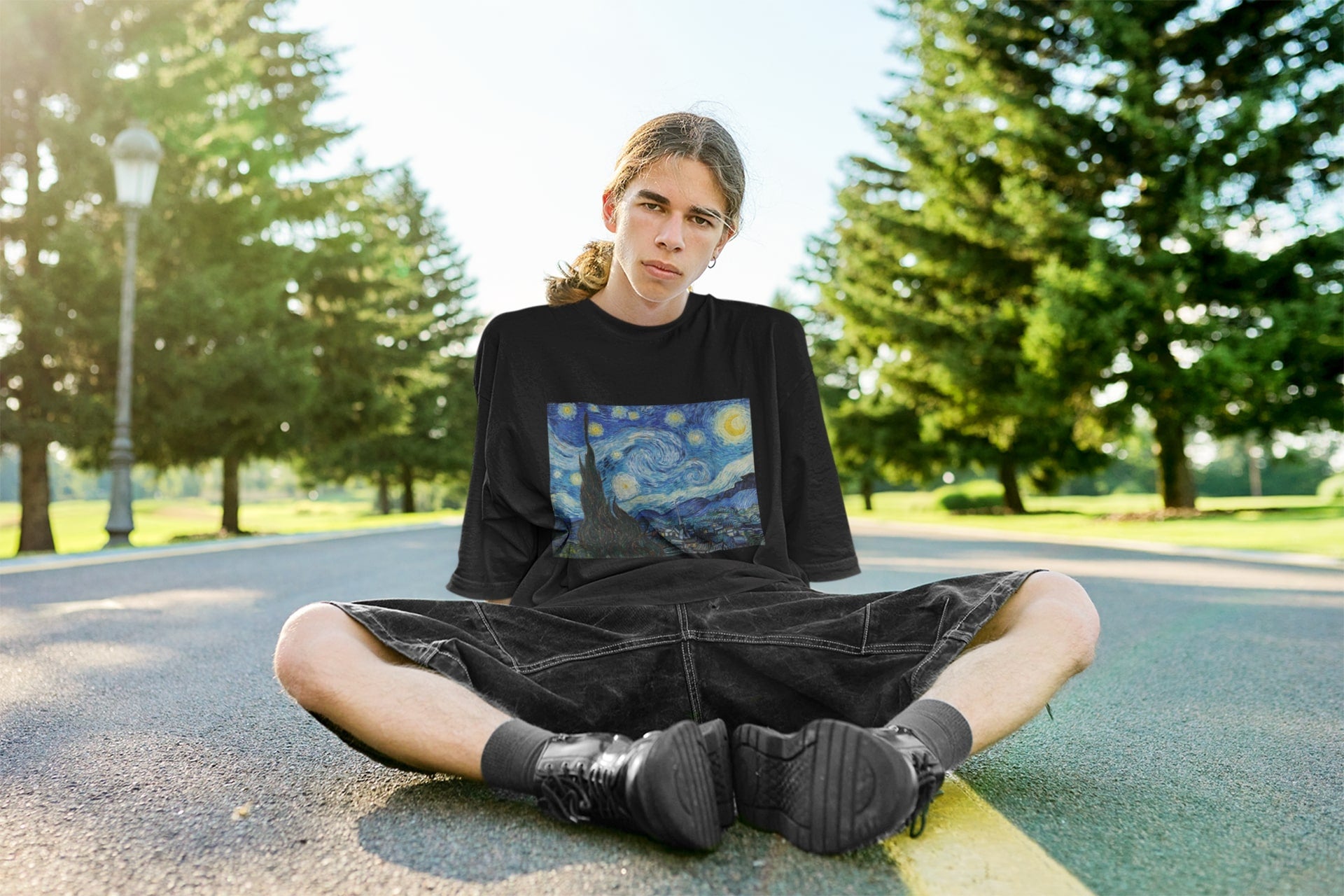 Starry Night Van Gogh Oversized T-shirt