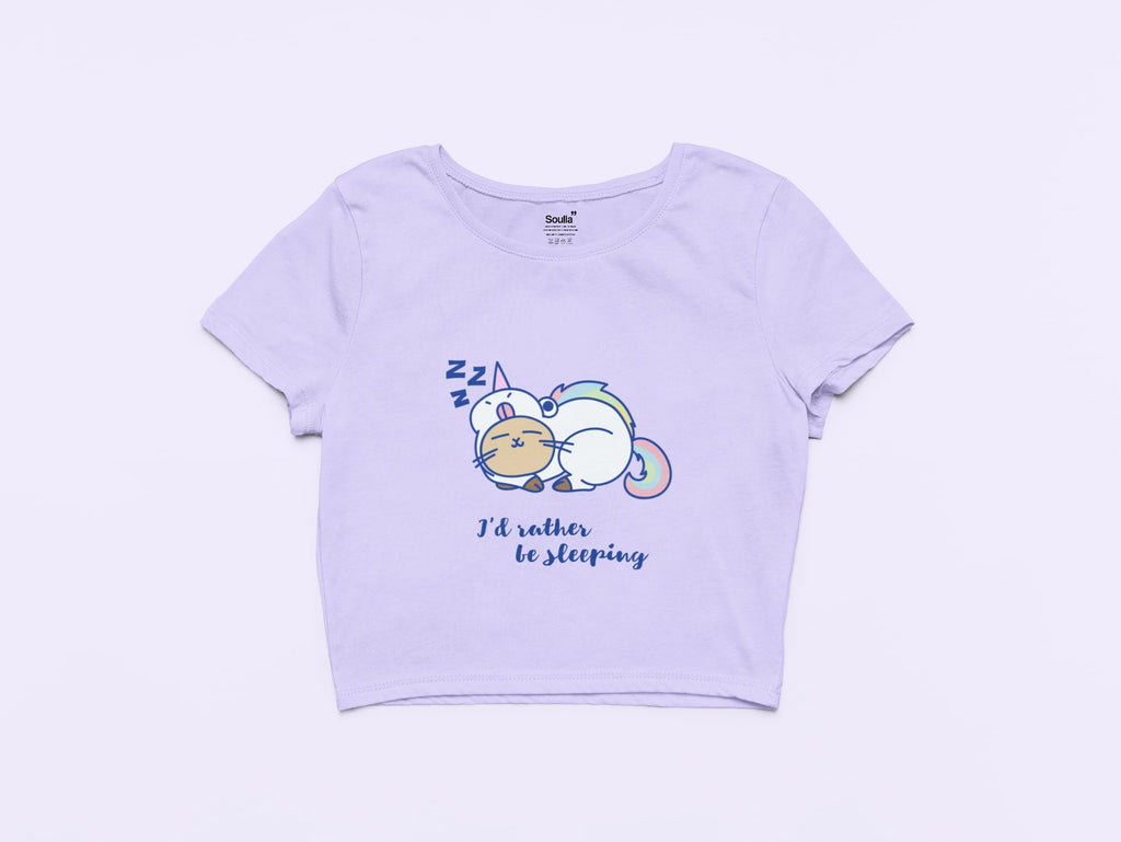 Meowgical Lazy Cat Crop Top Soulla