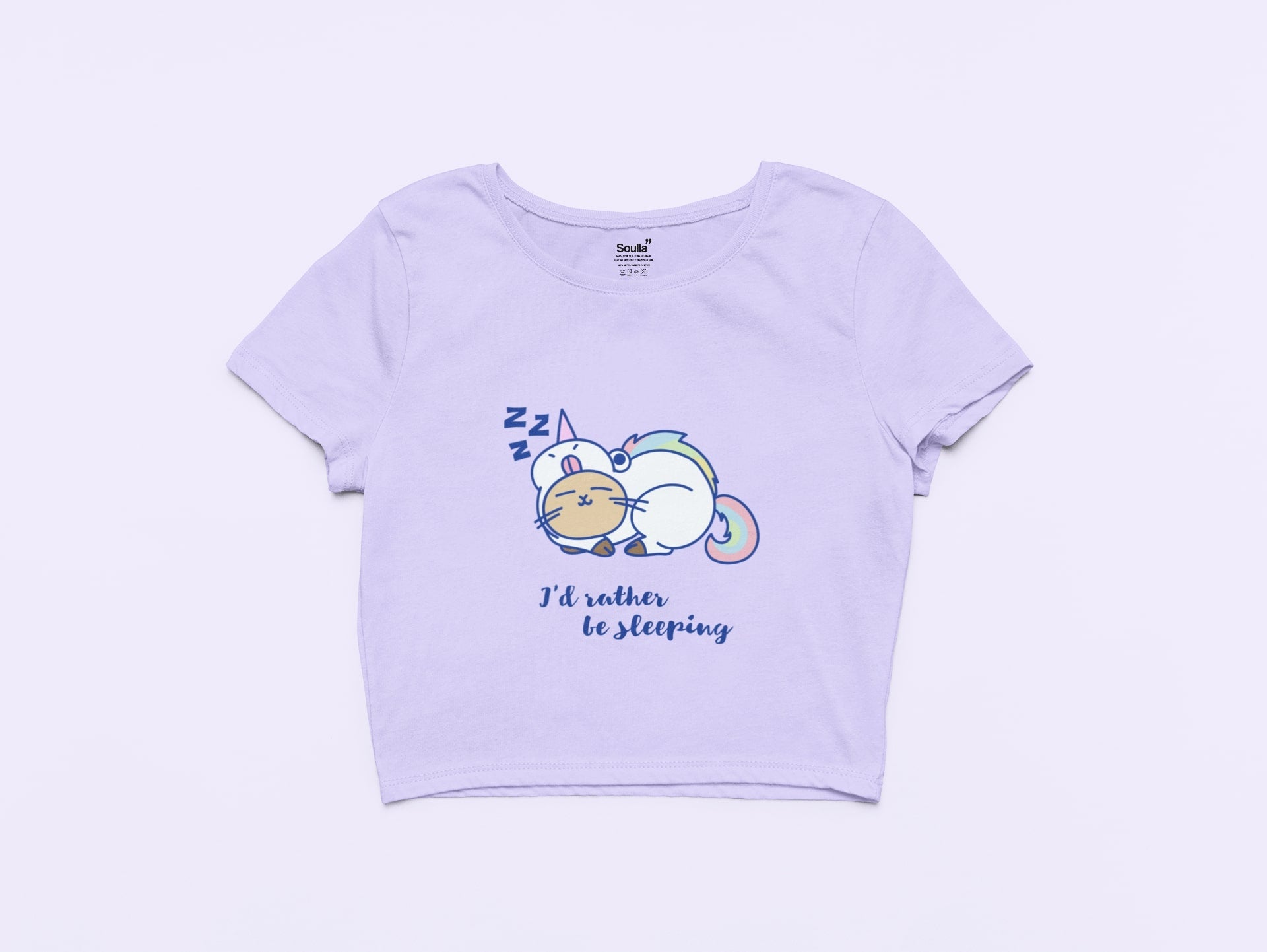 Meowgical Lazy Cat Crop Top Soulla