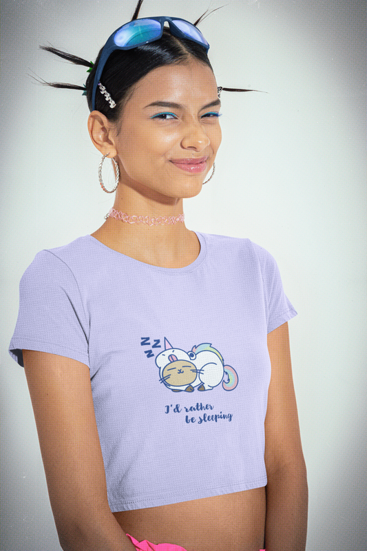 Meowgical Lazy Cat Crop Top Soulla